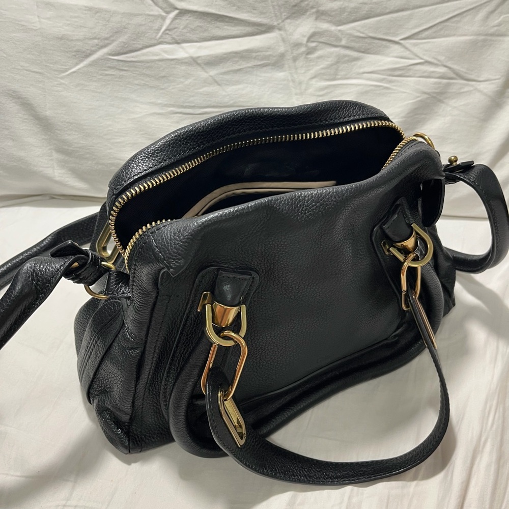Chloe Paraty Black Satchel Bag with Gold Hardware - Picture 7 of 9